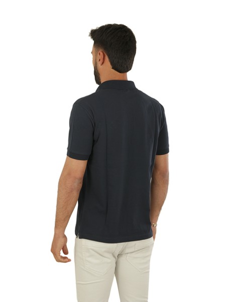 Navy Blue Big Logo SUN68 Polo Shirt