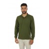 Polo SUN68 Small Stripes Verde Scuro