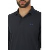 Polo Sun68 Small Stripes Blu Navy