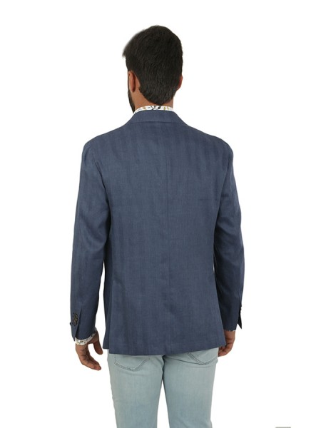 Sartitude jacket in light blue linen blend