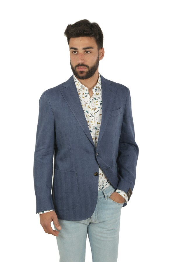 Sartitude jacket in light blue linen blend