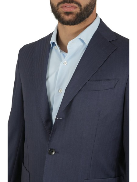 Solaro Blue Pinstripe Suit