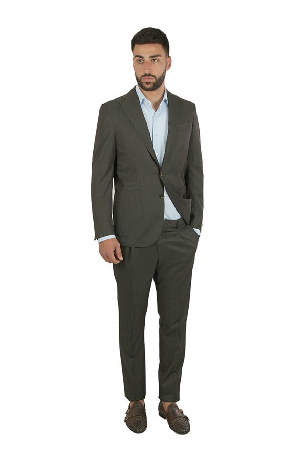 Solaro Pinstripe Suit Verdone