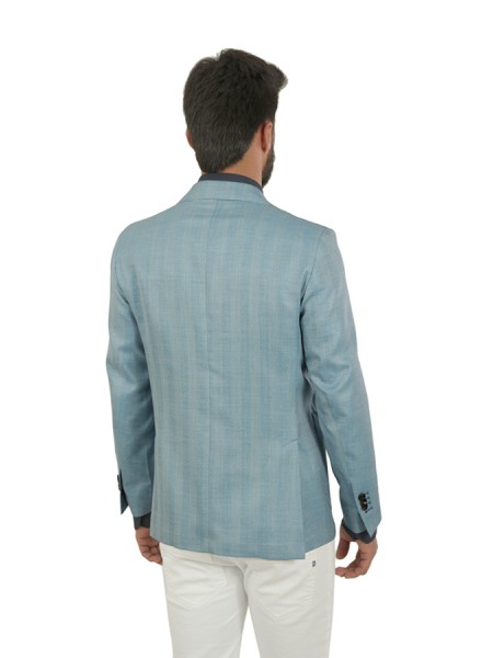 Light Blue Pinstripe SARTITUDE Jacket