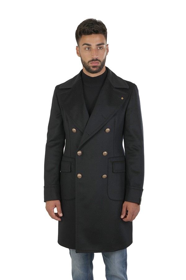 Blue Double-Breasted TAGLIATORE Coat