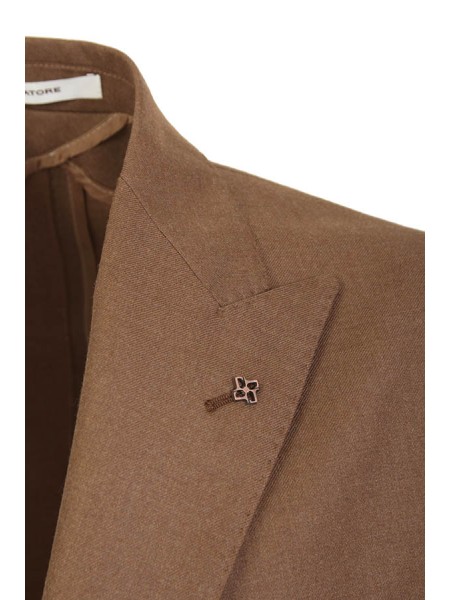 Double-breasted TAGLIATORE Camel Suit