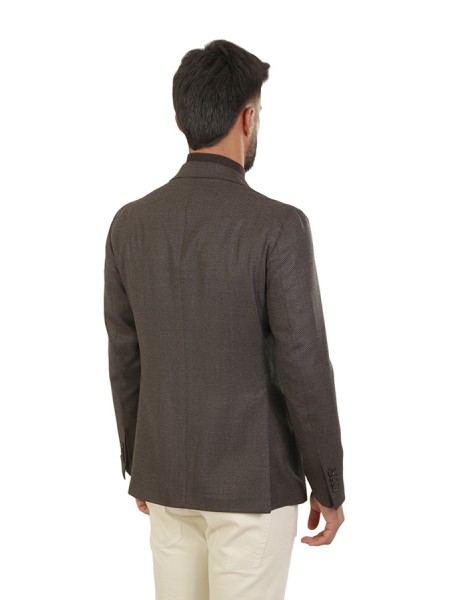 Single-breasted TAGLIATORE jacket Brown Melange