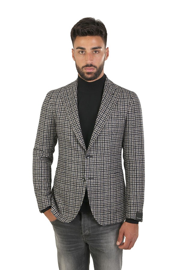 Brown/Blue Single-Breasted TAGLIATORE Jacket