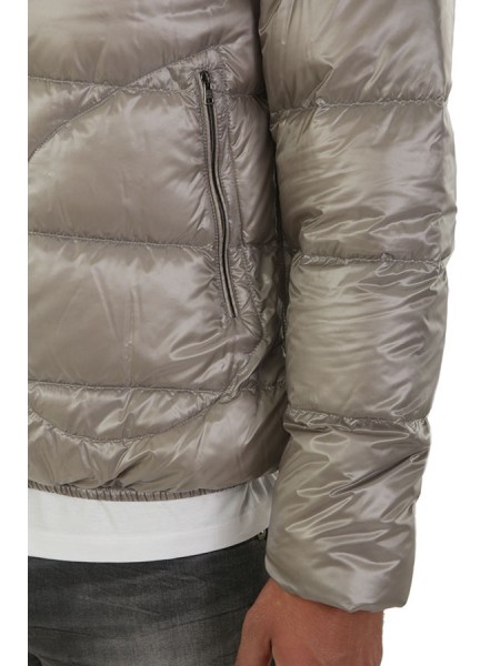 Light grey ultralight nylon HERNO down jacket