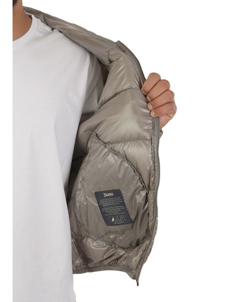 Light grey ultralight nylon HERNO down jacket