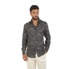 Brunello Cucinelli tela Paisley Anthracite Shirt