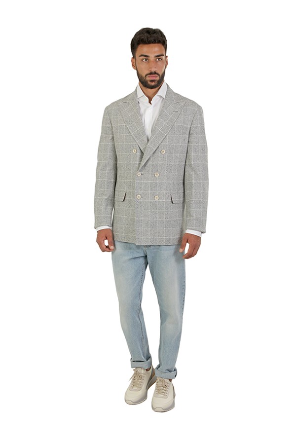 Prince of Wales BRUNELLO CUCINELLI Jacket Pearl Grey