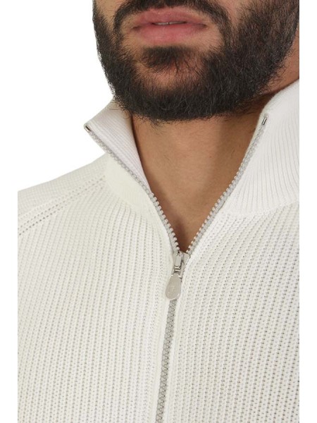 Cardigan BRUNELLO CUCINELLI English Half Rib White