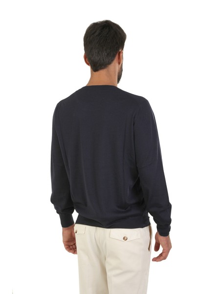 Navy Blue Crewneck BRUNELLO CUCINELLI Sweater