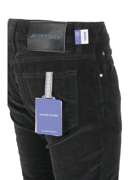 Jacob Cohen Bard trousers in blue velvet