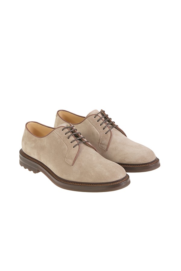 Scarpa Brunello Cucinelli Derby in Camoscio