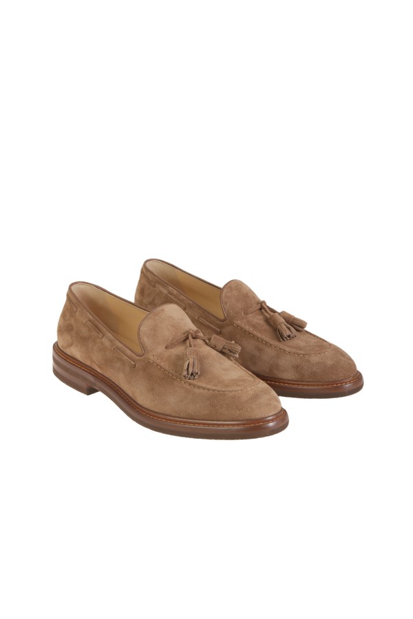 Brunello Cucinelli suede moccasin with tassels