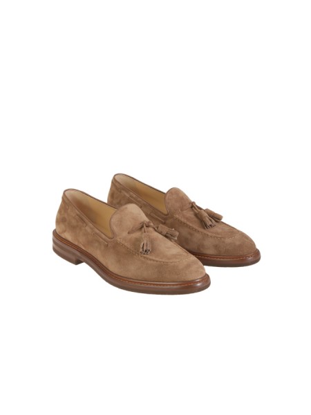 Brunello Cucinelli suede moccasin with tassels