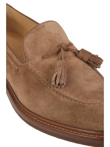 Brunello Cucinelli suede moccasin with tassels