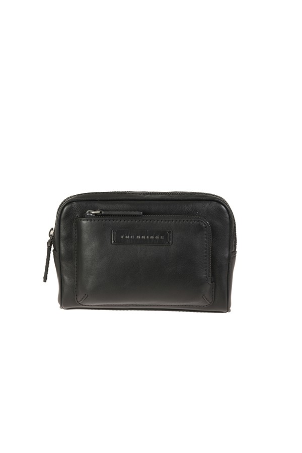 The Bridge clutch bag in black leather