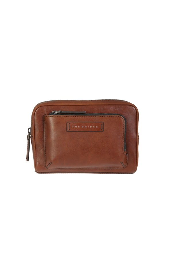 The Bridge clutch bag in brown leather