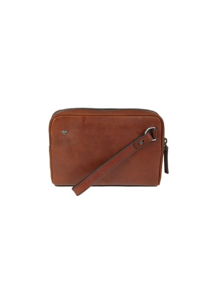 The Bridge clutch bag in brown leather