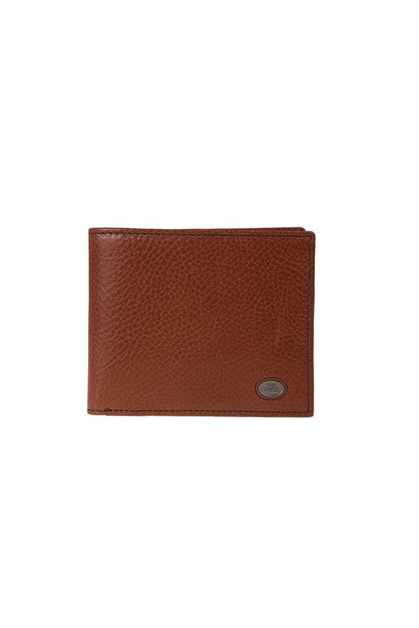 The Bridge wallet in brown grained leather