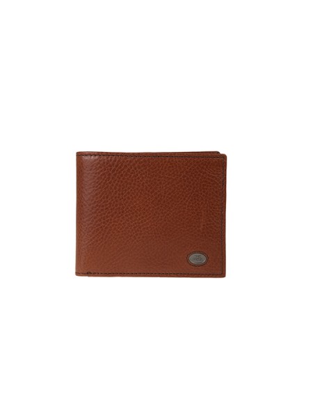 The Bridge wallet in brown grained leather