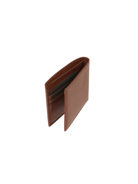 The Bridge wallet in brown grained leather