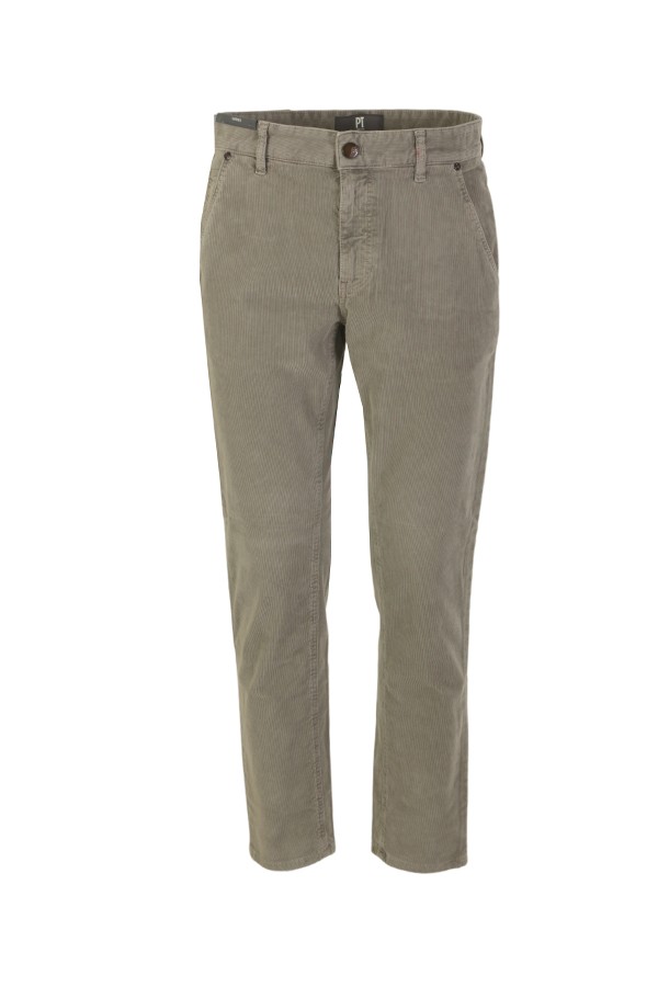 Pantalone PT Denim Indie in Velluto Tortora