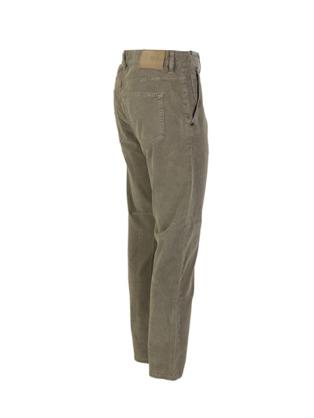 pt denim Indie trousers in taupe velvet