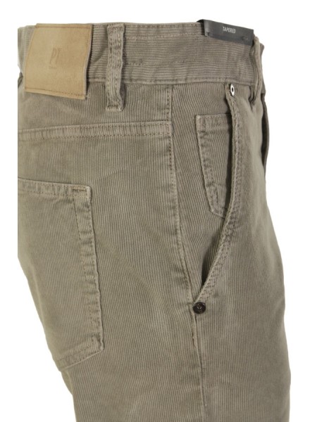 pt denim Indie trousers in taupe velvet