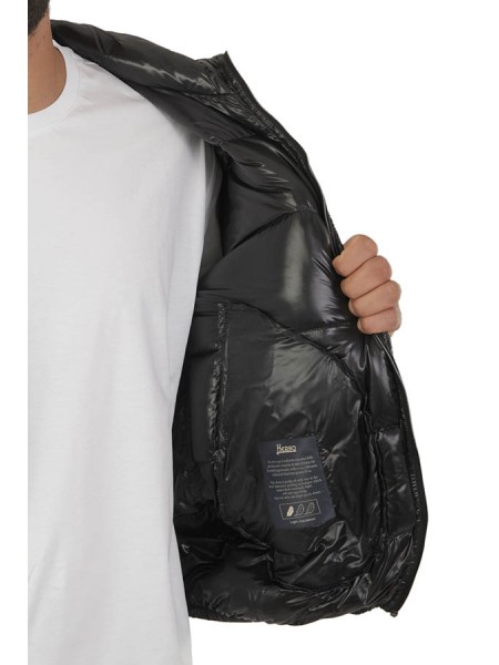 Herno bomber jacket in black ultralight nylon