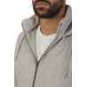 Herno Resort Bomber Jacket in Light Grey Cashmere and Silk