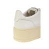 Autry Medalist Platform Sneakers In White Leather