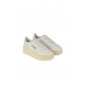 Autry Medalist Platform Sneakers In White Leather