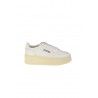 Autry Medalist Platform Sneakers In White Leather