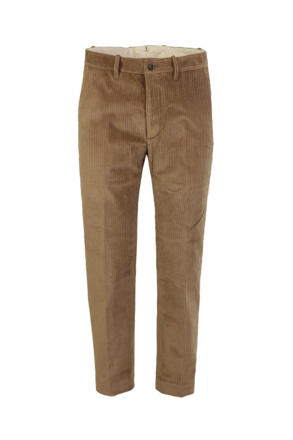 Camel NINE IN THE MORNING ribbed trousers