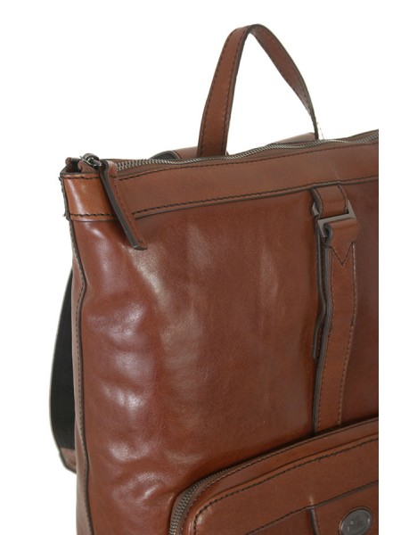 The Bridge Fabio Brown Leather Backpack