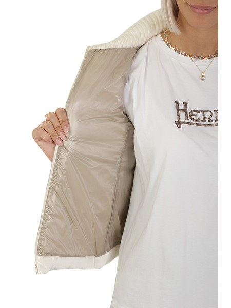 Herno Resort Jacket In Dusty Velvet White