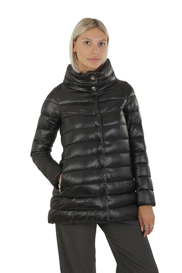 Amelia A-Shape HERNO Down Jacket Black