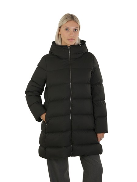 Herno A-Shape Down Jacket In Arendelle and New Lady Faux Fur Black