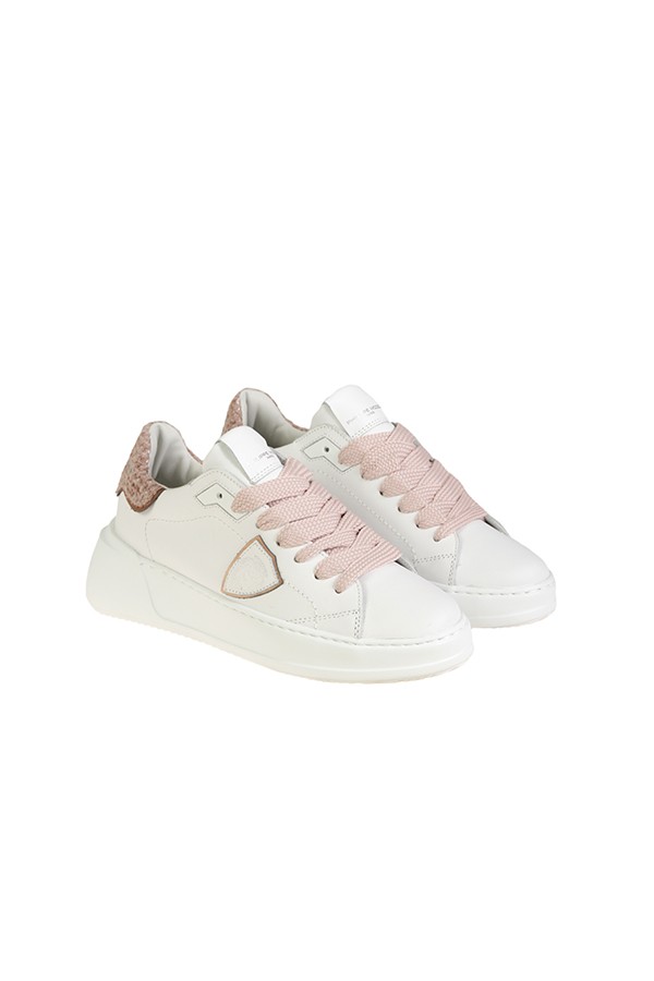 Sneaker Philippe Model Tres Temple Bianco/Rosa