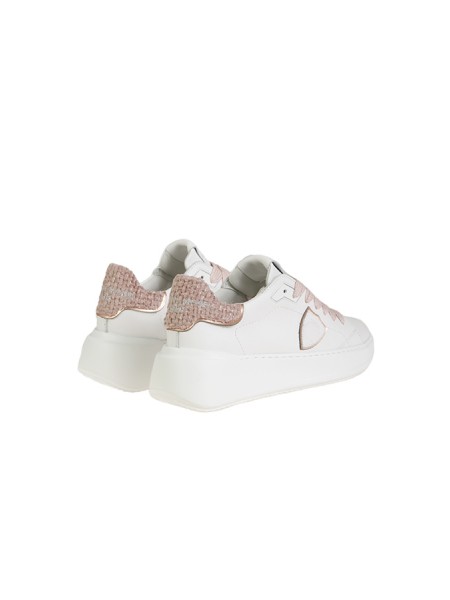 Philippe Model Tres Temple White/Pink Sneaker