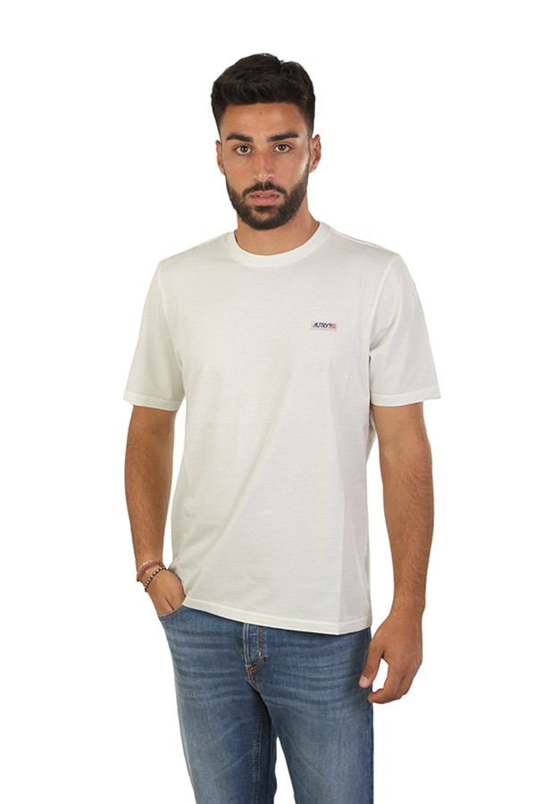 Autry T-shirt in Cotton Label White