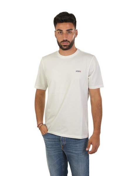 Autry T-shirt in Cotton Label White