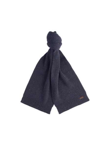 Set BARBOUR Navy Blue Beanie and Scarf