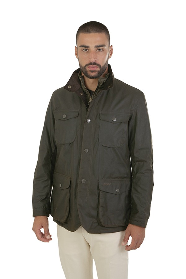 Ogston BARBOUR jacket in olive waxed cotton