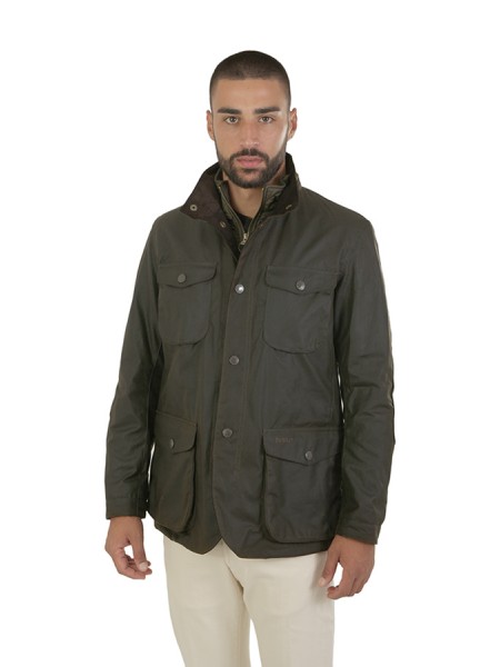 Ogston BARBOUR jacket in olive waxed cotton