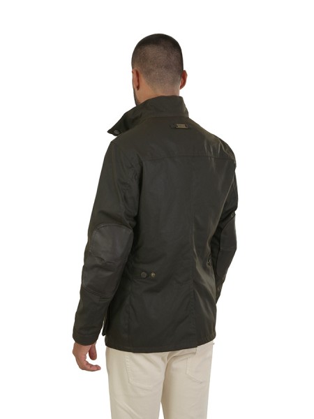 Ogston BARBOUR jacket in olive waxed cotton